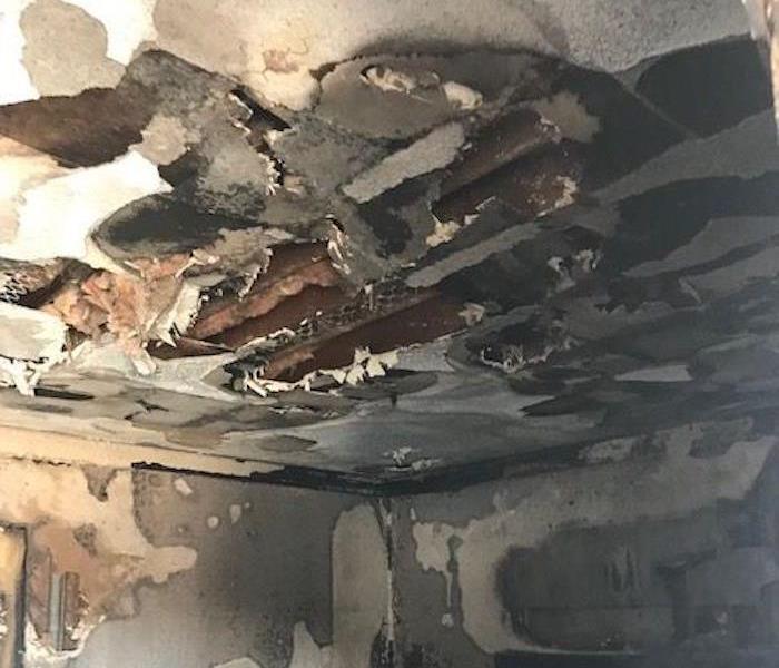 ceiling after a fire
